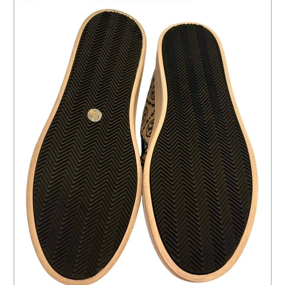 Tory Burch T Monogram Blue Slip-On Sneakers Size 7.5